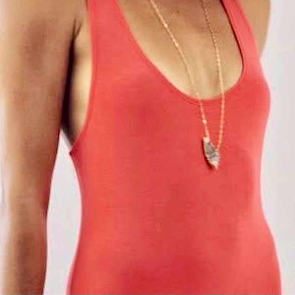 Chic Backless Coral Florence & Floyed Maxi Dress